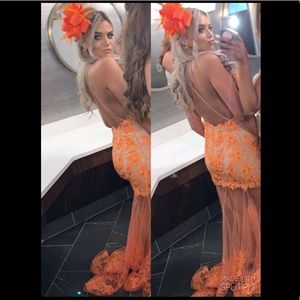 Beautiful orange terani couture dress